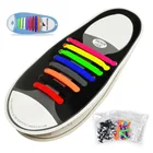 16Pcs/Set Shoe laces Running No Tie Elastic Silicone Shoe Laces All Sneakers Fit Strap Shoelace Unisex Women Men Athletic