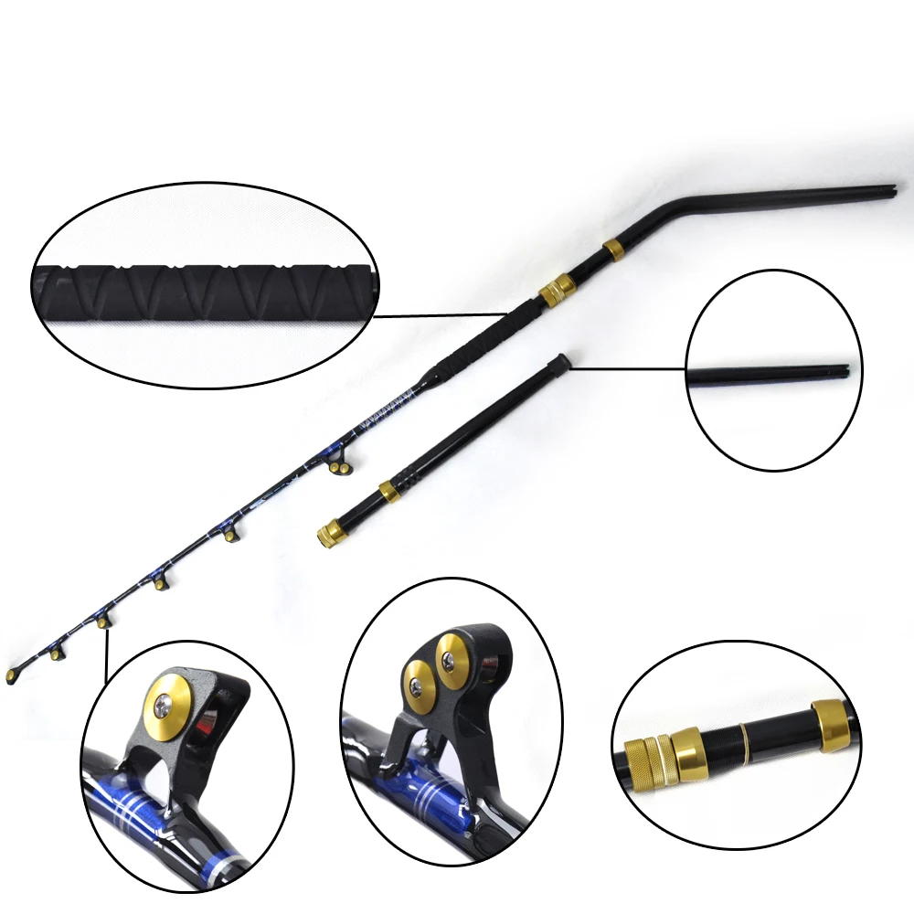 

80lbs 5'6'' Alu Butt roller guide pacific bay Fishing Trolling Rod