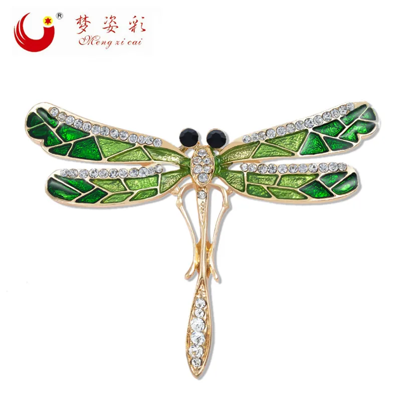 Женская Винтажная брошь со стрекозой в стиле ретро|rhinestone broach|brooch pinsbroches mujer |