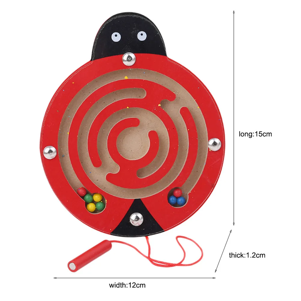 Детский Магнитный лабиринт игрушка магнетизм лабиринт доска транспорт Ручка шар-лабиринт игра игрушка раннего образования деревянный