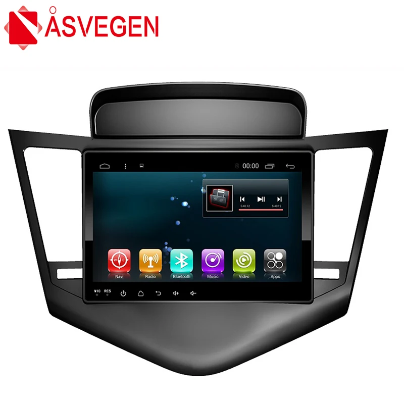 Perfect Asvegen 9 inch Multimedia GPS Navigation Auto Android 6.0 Quad Core Car Radio Stereo Audio DVD Player For Chevrolet Cruze 2009 0