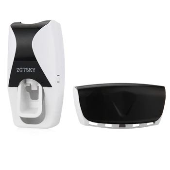

Hands Free Automatic Toothpaste Dispenser Toothbrush Holder Set for 5 Brushes