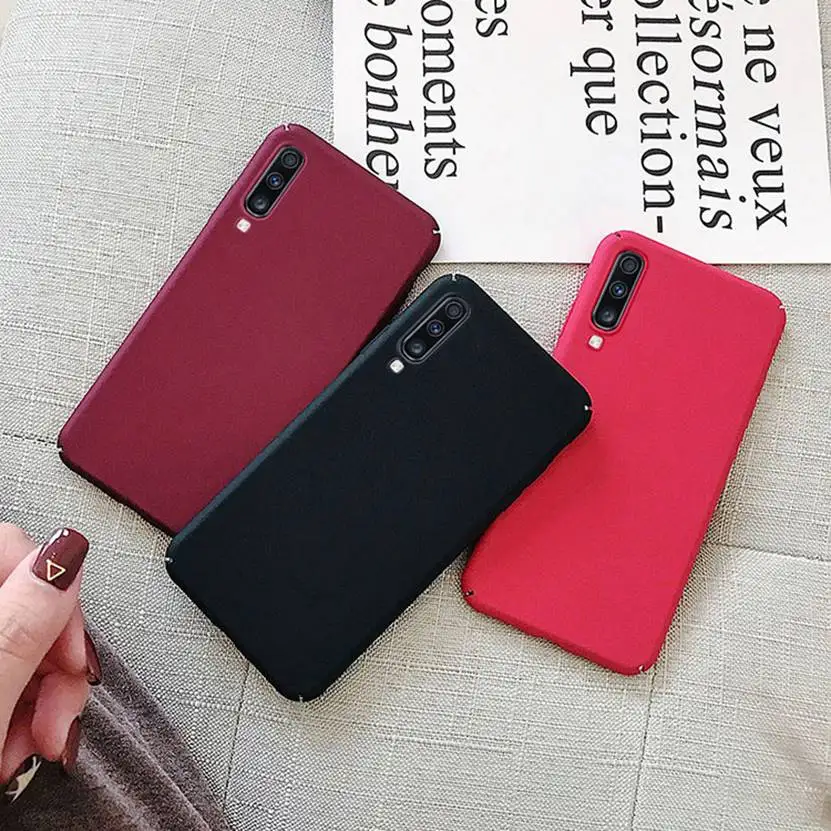 Matte Fundas For samsung Galaxy A7 2018 A10 A50 case phone Samsung S8 Plus A5 A6 A8 S10 Silicon Cover |