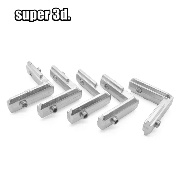 Joint de connecteur d'angle intérieur en aluminium, fente en T en forme de L,  profilé, joint rapide avec vis, 2020, 3030, 4040, 2-10 pièces - AliExpress