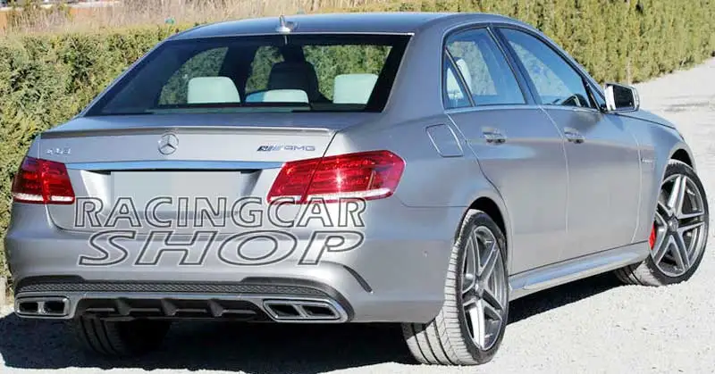 E63 Style Black Series diffuser/Exhaust Tips combo For Mercedes W212 E-Class E200 E220 E250 E300 E350  E500 E550 AMG Sport Bumper 2014UP
