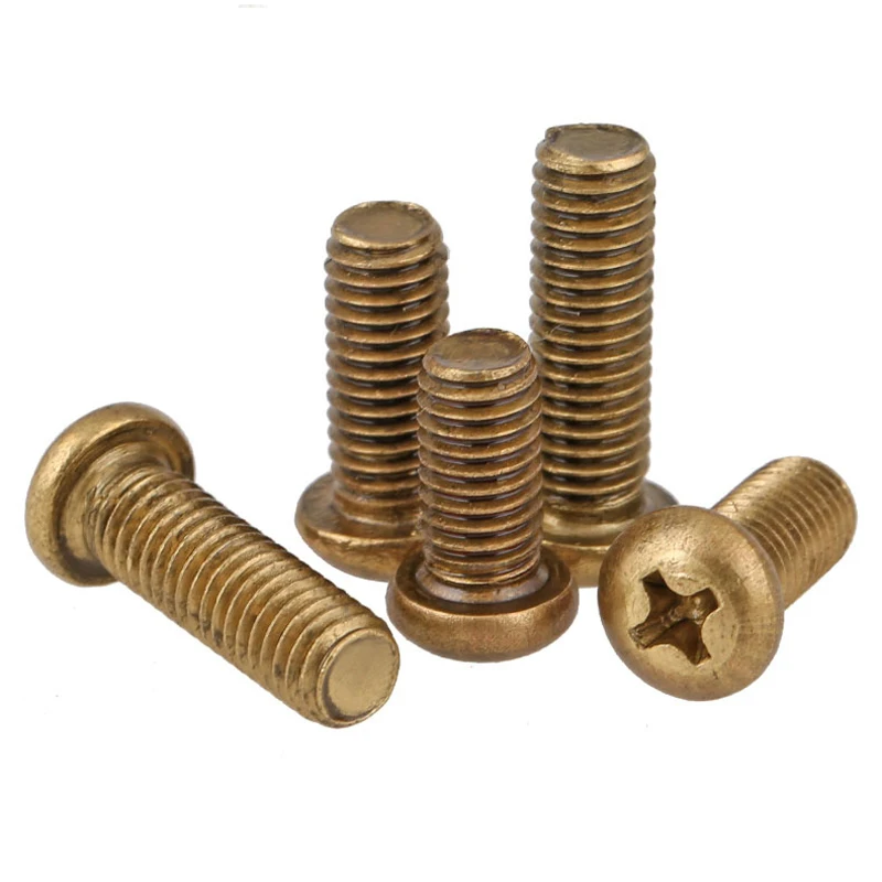 M3 Copper Round Cross Machine Teeth Screws,GB818 Copper Screws, Pan