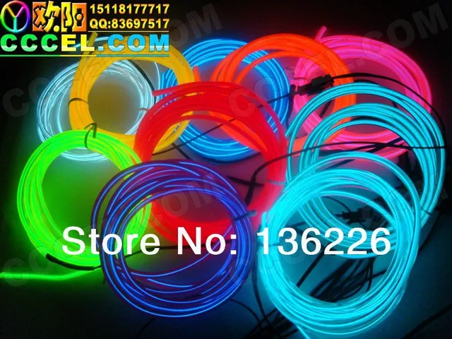 3m white red green blue yellow el sheet flexible neon glow light el el wire sheet