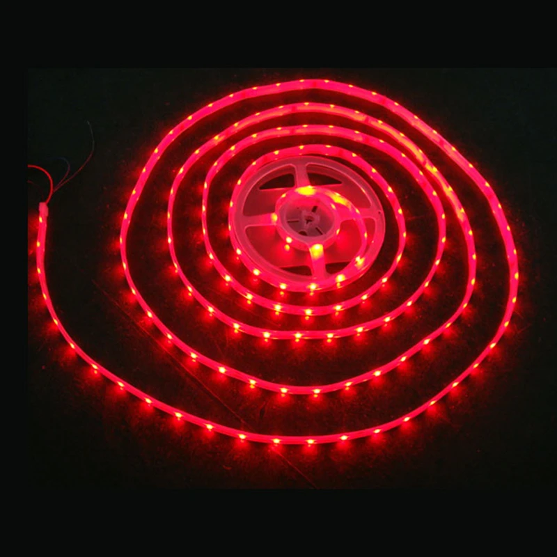Led smd 3528 strip light red color 60pcs/m band lamps jewelry
