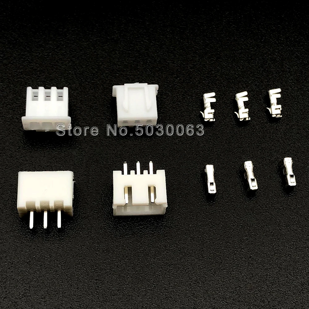 Kit de terminales de espaciado XH2.54, 3p, 3A, 200mm, carcasa, cabezal de Pin, conector JST, adaptador, XH, TJC3, 2,54 Uds. = 40 juegos
