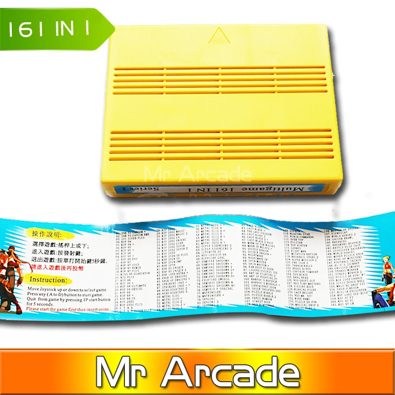 2016 Новый 161in1 neo geo mvs 161 в 1 JAMMA мульти картридж для игр печатная плата игрового