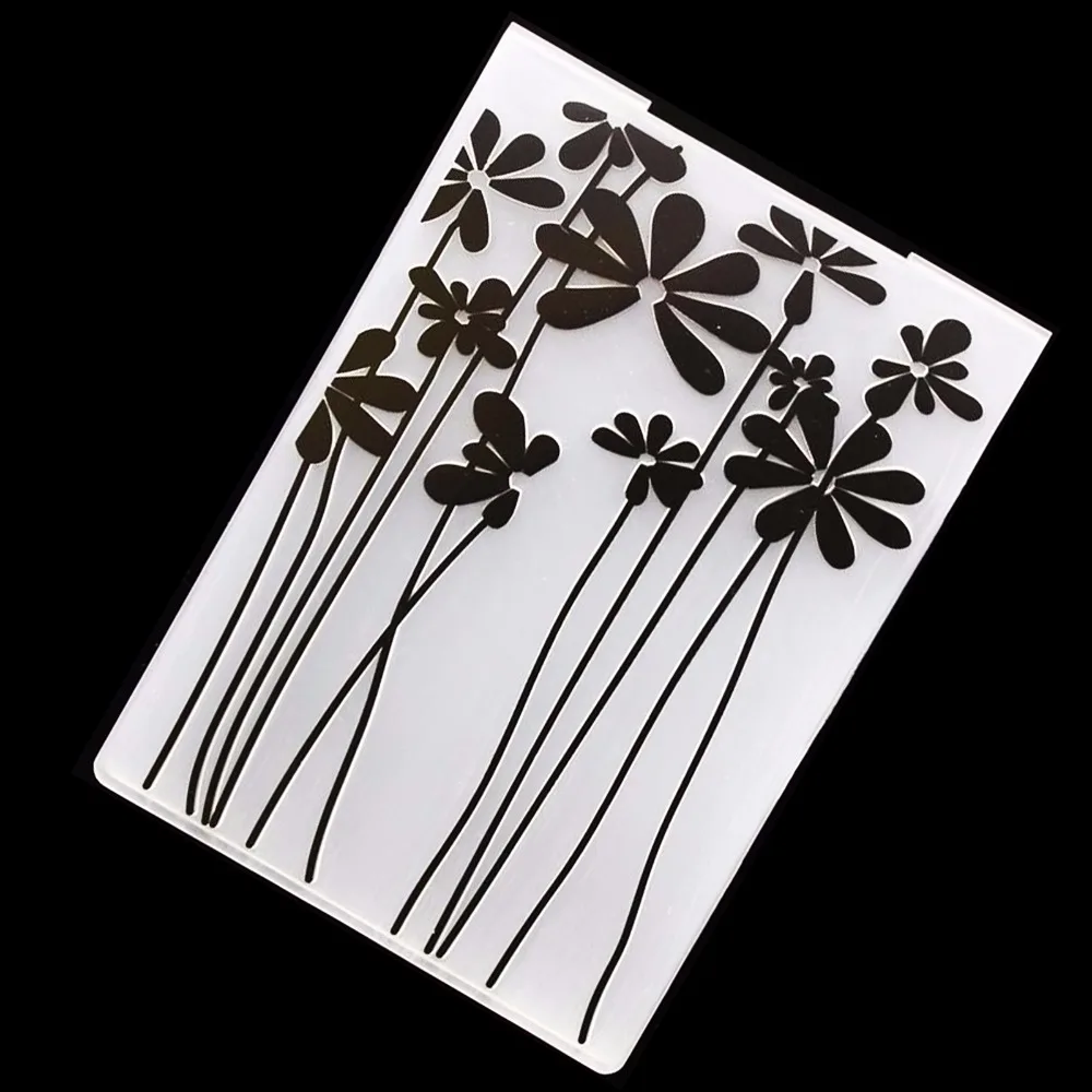 Plastic Embossing Folder flower for Scrapbooking DIY Photo Album