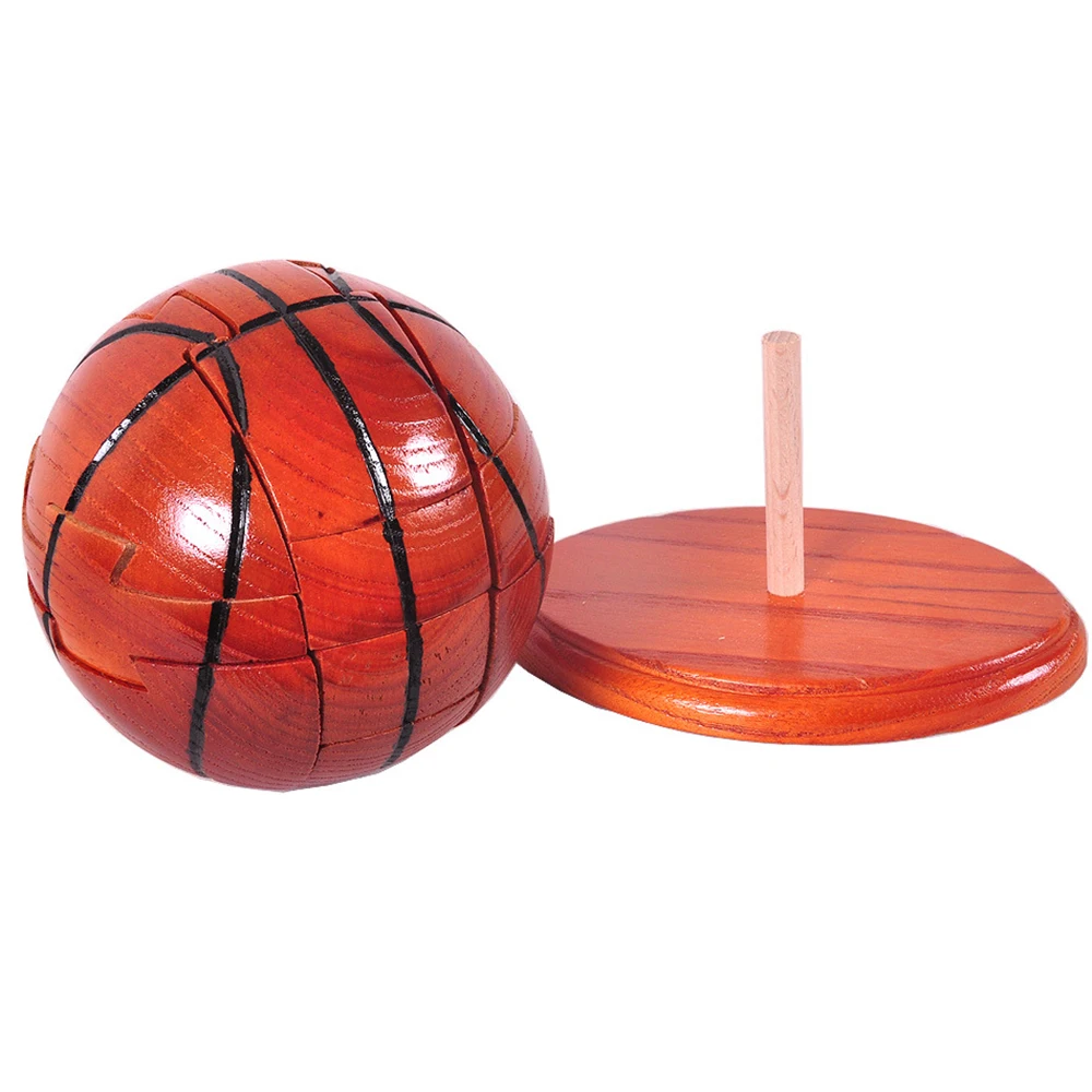 New Children's Basketball Models Wooden Assembled Building Blocks Wood