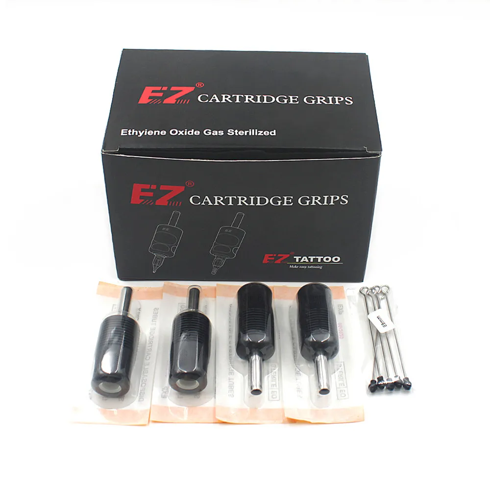 

25mm EZ Disposable Tattoo Cartridge Grip Tubes Black with 5 Needle Bars Fit Standard Coil/Rotary Tattoo Machine 20PCS/Box