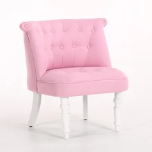 Silla de acento informal con botones tapizados, silla sin reposabrazos para sala de estar, silla sin reposabrazos con muebles para piernas blancas, silla moderna con acento