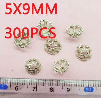 

Inventory processing 300PCS 5X9MM Zinc Alloy Big Beads Caps Diy Jewelry Findings Accessories