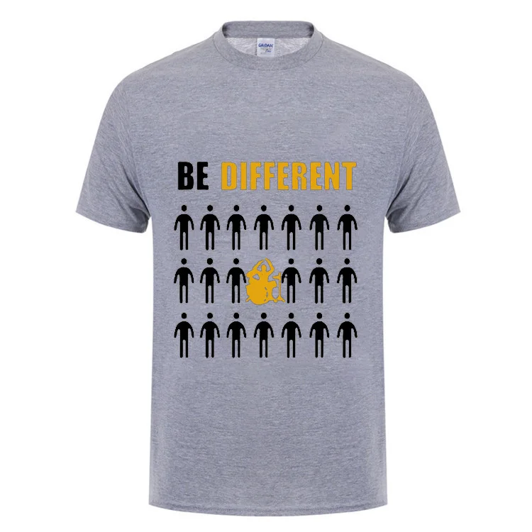 BE Different футболка забавный подарок на день рождения для барабанщика бойфренда мальчика Мужчины хип хоп Рок Группа Футболка короткий рукав барабанная музыка футболка - Цвет: Gray