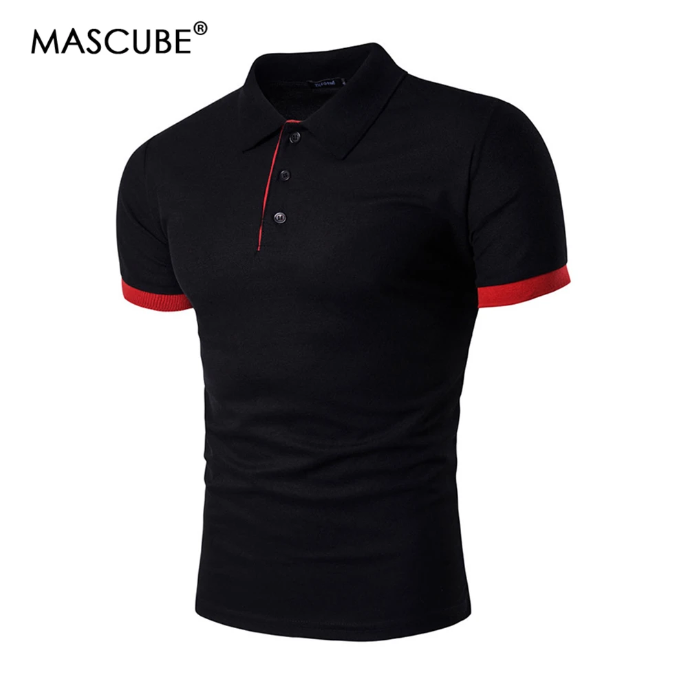 MASCUBE Brand Clothing New Men Polo Shirt Men Business & Casual Solid ...