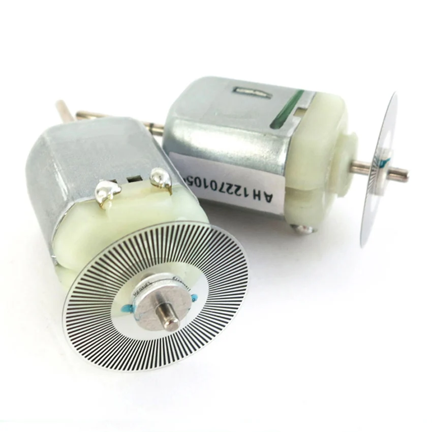 

Carbon Brush Model 130 MICRO DC 3-6V MOTOR Speed Encoder Double Output Shaft Mute Motor 3.7V 2300rpm/min