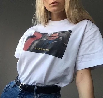 

kuakuayu HJN The Office TV Show It's Britney Bitch Funny T-Shirt Hipster Grunge Printed Tee Michael Scott Dwight Schrute Shirt