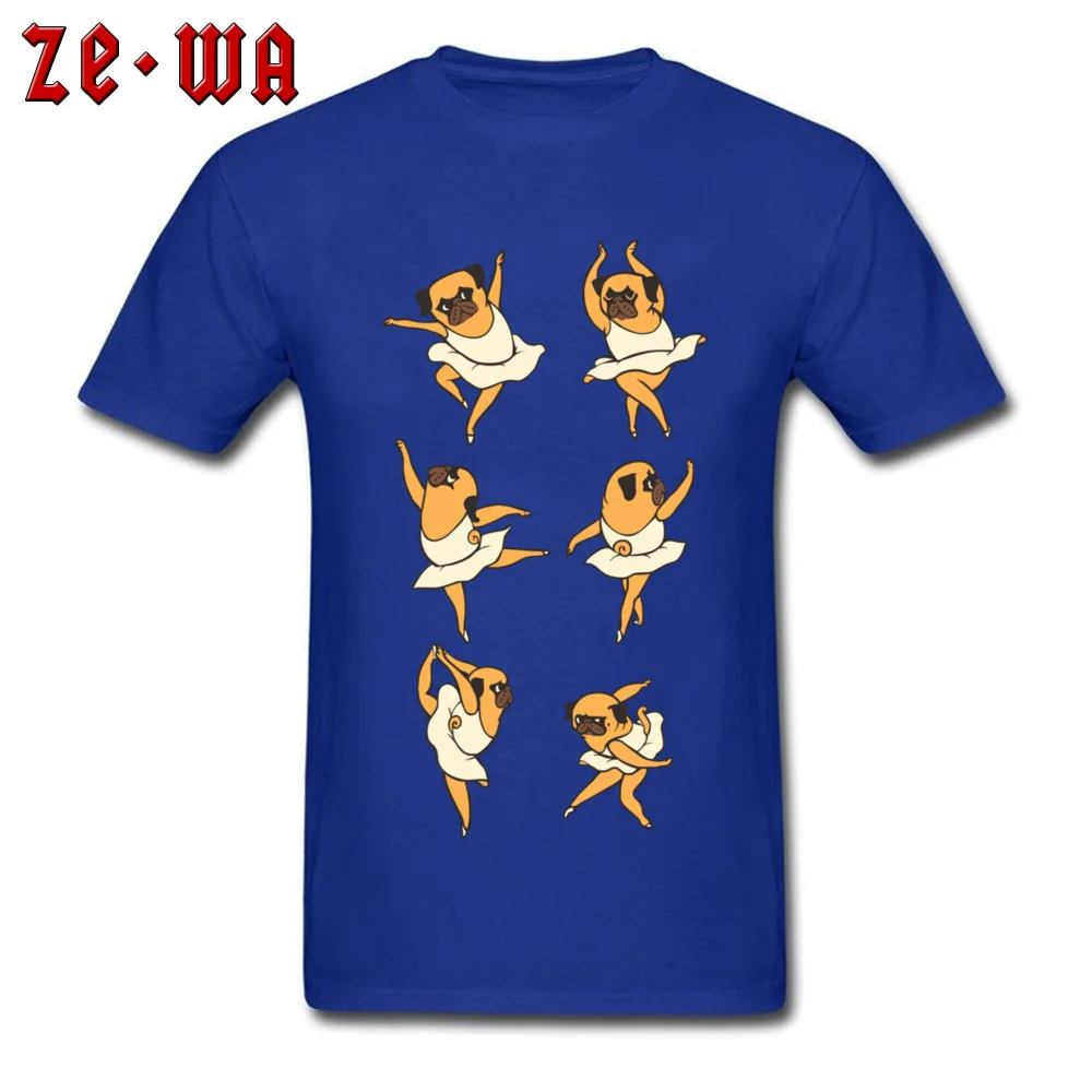 BALLET PUG O Neck Tshirts April FOOL DAY Tops Shirt Short Sleeve 2018 Popular 100% Cotton Casual Tee Shirt Customized Man BALLET PUG blue