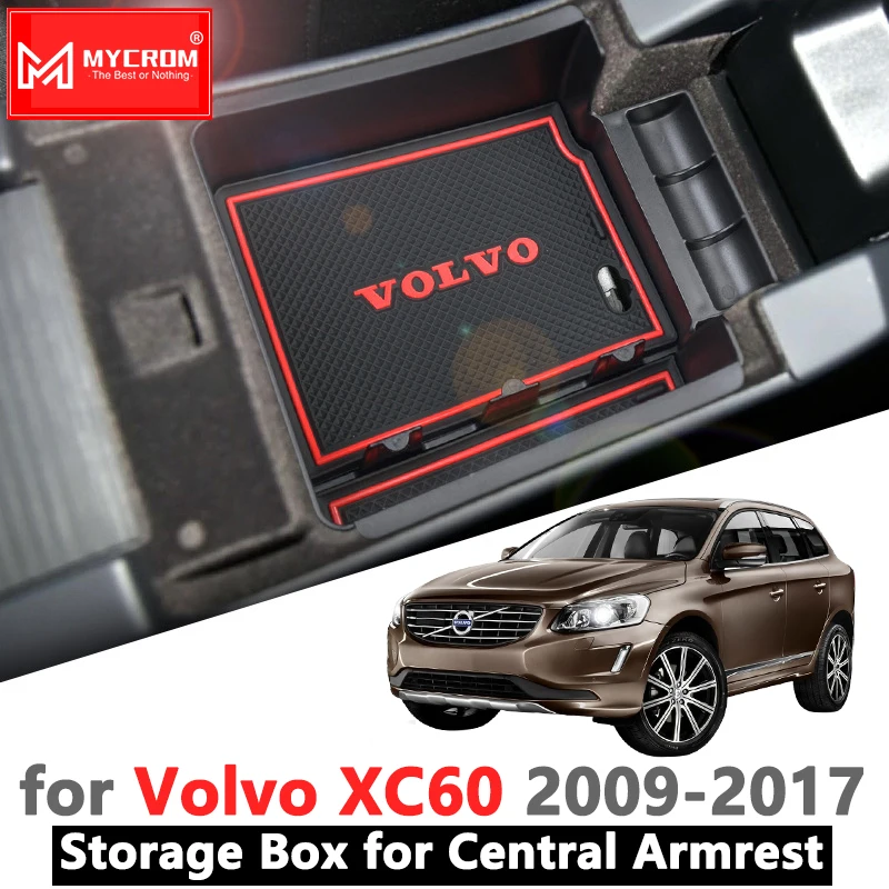 Подлокотник коробка для хранения средства ухода для VOLVO XC60 2009 2010 2011 2012 2013 автомобильный Органайзер аксессуары T5 T6