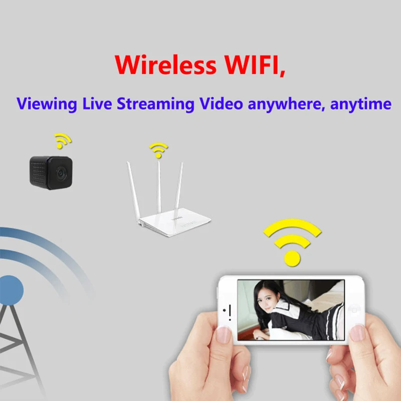 Невидимая ночная версия Wifi IP мини камера беспроводная 1080P для записи видео Поддержка дистанционное управление портативный рекордер pk q7