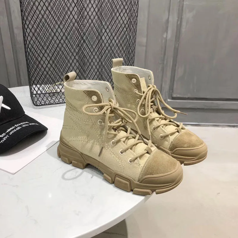 Lace Up Martin Boots Women Genuine Leather Chelsea Boots Motorcycle Ankle Boots Ladies Ins Trend Sexy Short Booties Botas Mujer Women's Shoes