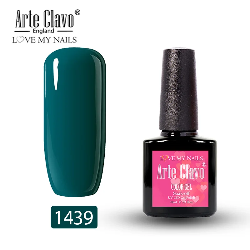 Arte Clavo чистый цвет УФ-набор гель-лаков для ногтей для маникюра Гель-лак Полупостоянный УФ замочить от желлак белый Hybird Nails Art - Цвет: 1439