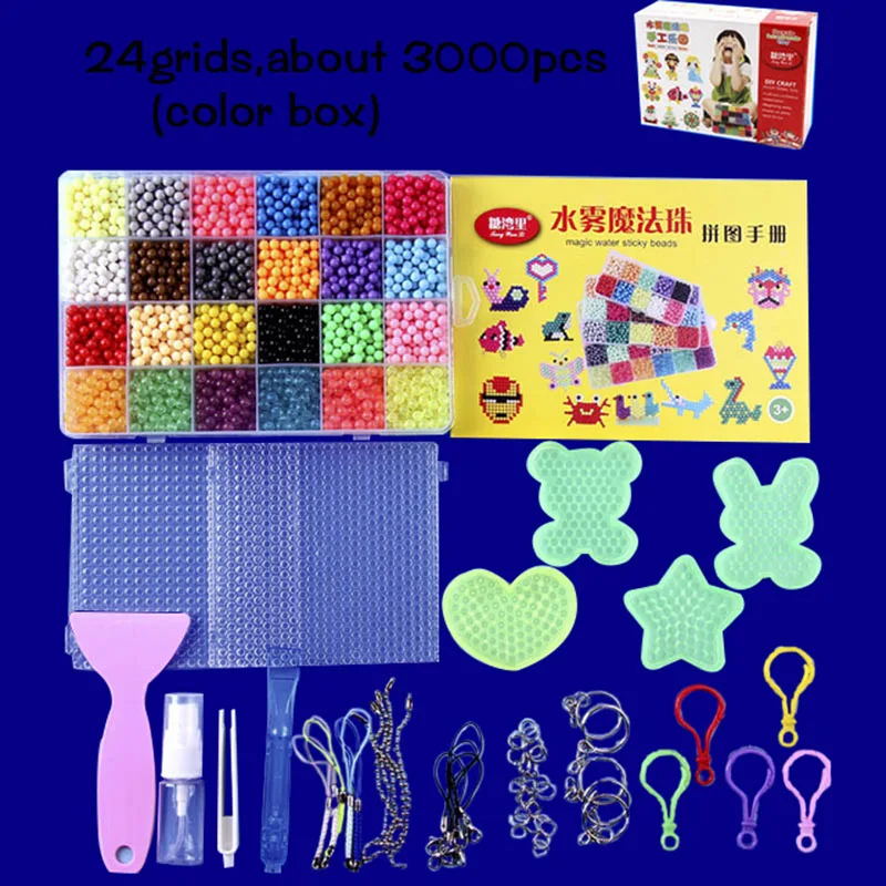 6000pcs DIY Magic Beads Animal Molds Hand Making 3D Puzzle Kids Educational beads Toys for Children Spell Replenish 9