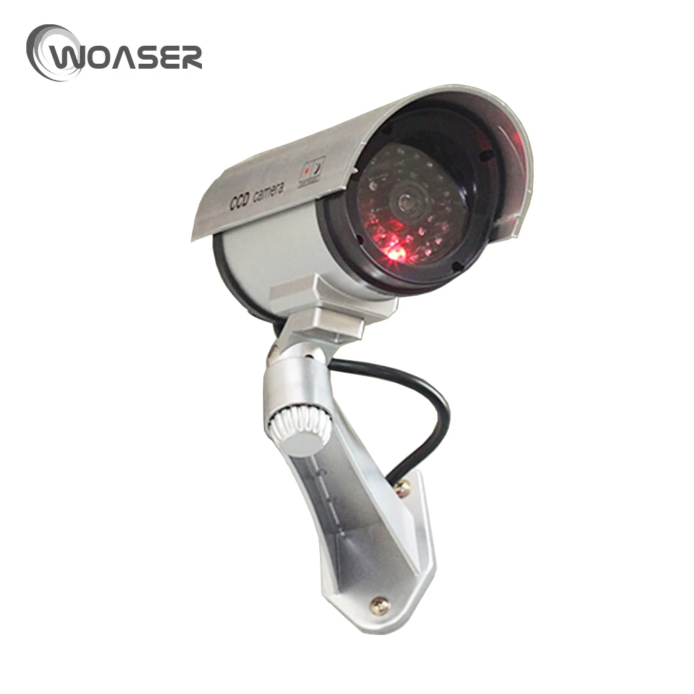 WOASER Value Dummy CCTV Camera Flash Blinking LED Fake Camera Security Simulated Video ...