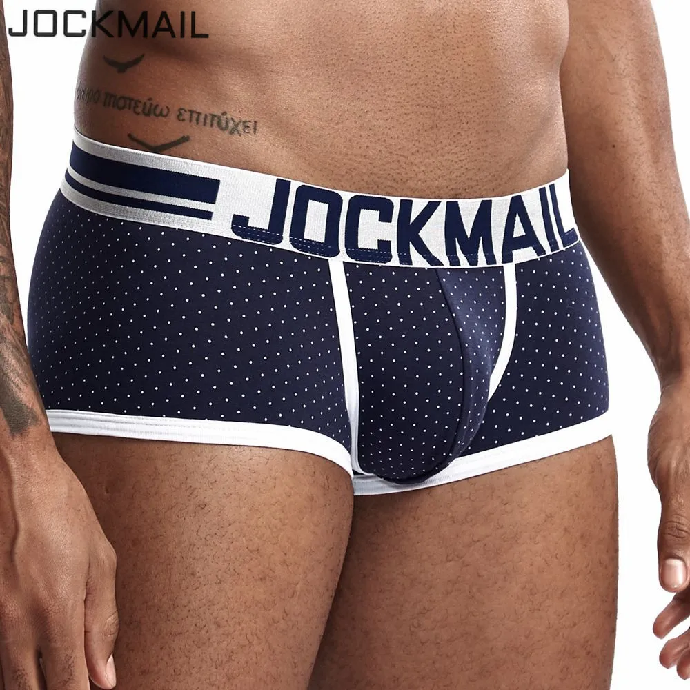 JOCKMAIL Брендовые мужские трусы дышащие боксеры хлопковое Мужское нижнее белье u