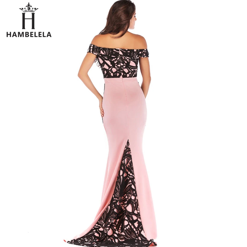 HAMBELELA Vestido De Festa Mermaid Lace Top Bodice Slim Bodycon Long Dress Formal Party Dress Charming Wedding Party Gown Dress (3)