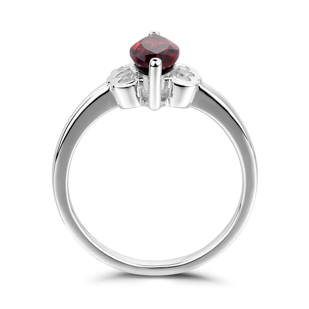 ctw Details about   3.00 Carat Garnet Marquise Ring in Sterling Silver 