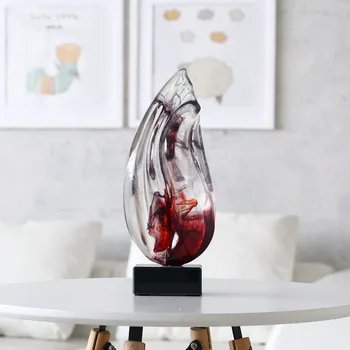 

Unique Originally Designed Dewdrop Transparent Resin Sculpture Glass-like Soft Decor Sculpture Crafts Home Porch Decor Ornaments
