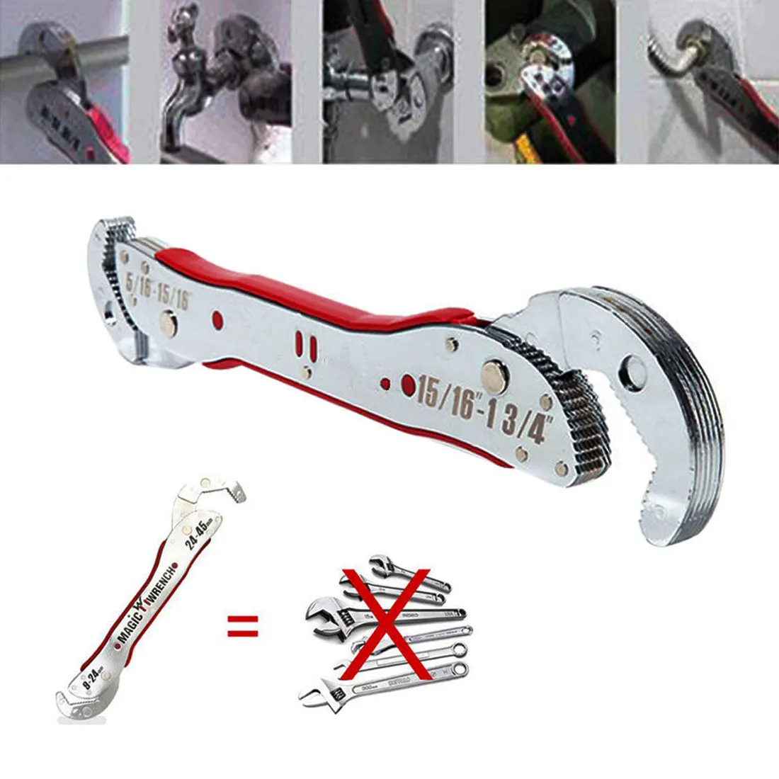 9 45mm Multi function Universal Wrench Tool Home Repair Hand tool Multi