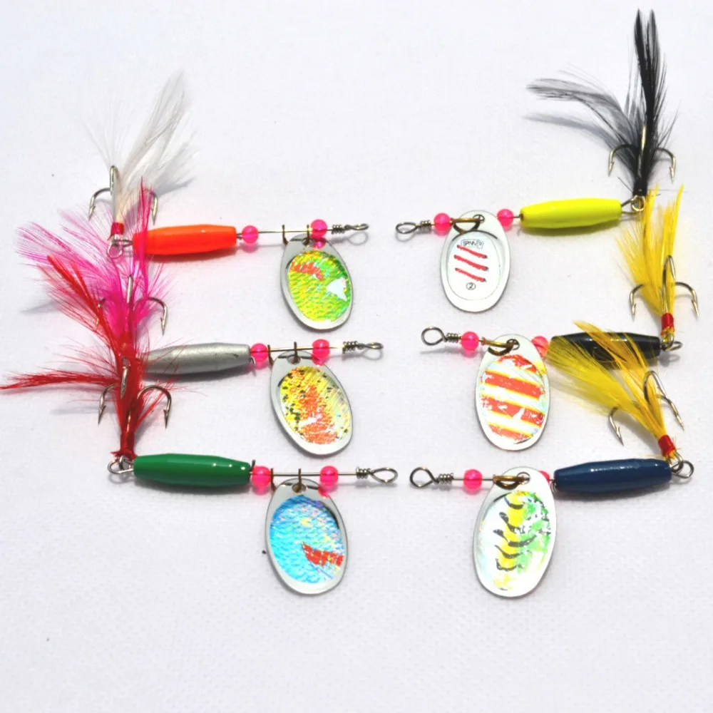 Fishing Spoon Lure Spinner Bait Metal Rotation Artificial Bait 7g