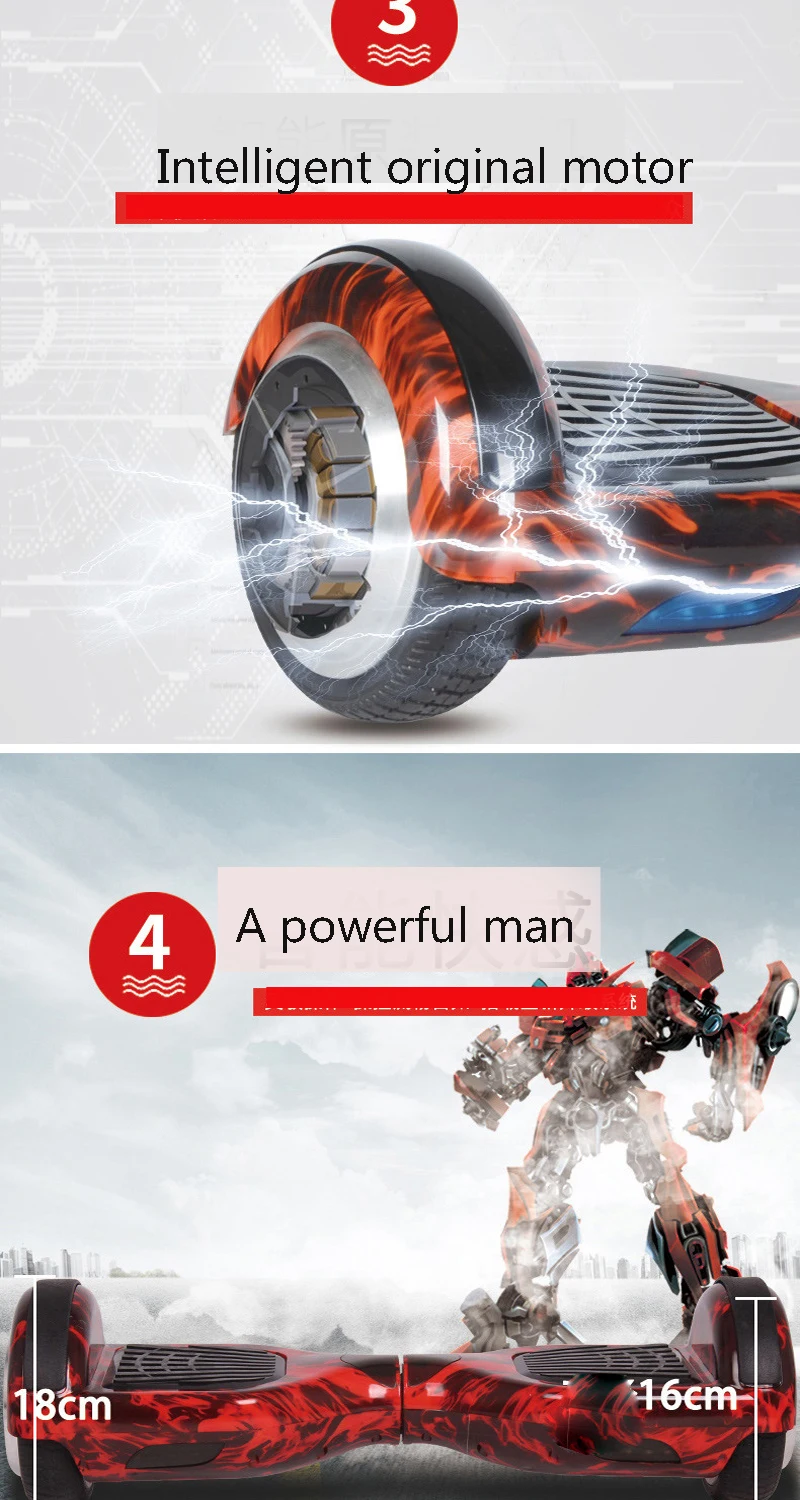 Flash Deal Electric Scooter Hoverboard ProtableS Incloud Bag ding 6.5 Inch 42V  Two Wheels  Self Balance for Adult Men Women Scooter 4