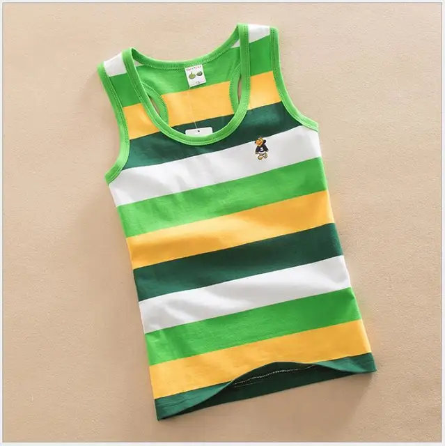 Buy Striped vest children's o neck vest for boys