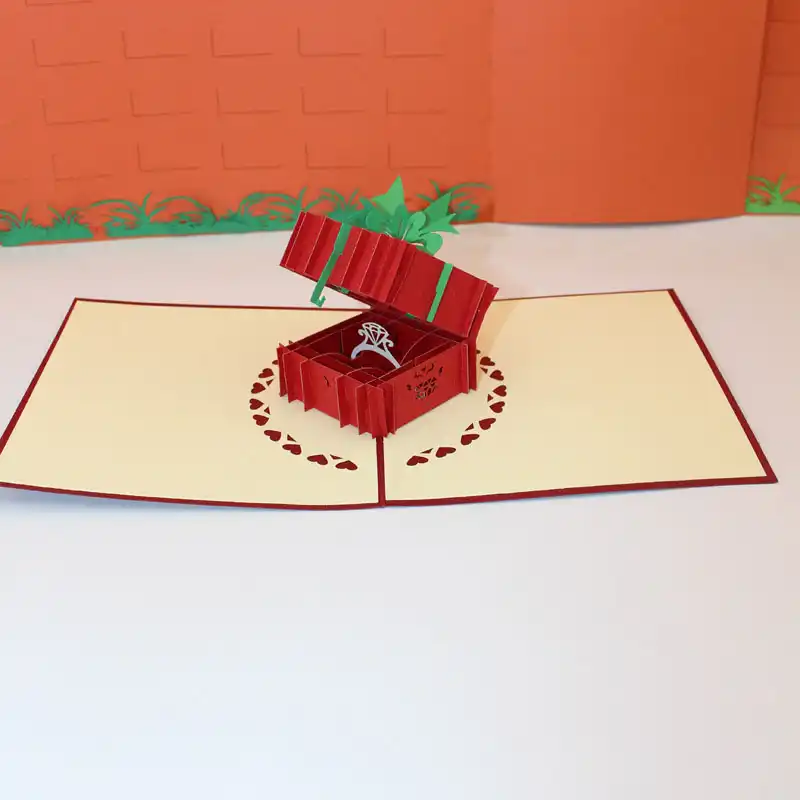 3d lio Laser Intaglio A Mano Nozze Di Diamante Anello Box Di Carta Invito Biglietti Di Auguri Di San Valentino Fidanzata Regalo Creativo Invitation Greeting Invitation Greeting Cardgreeting Cards Aliexpress