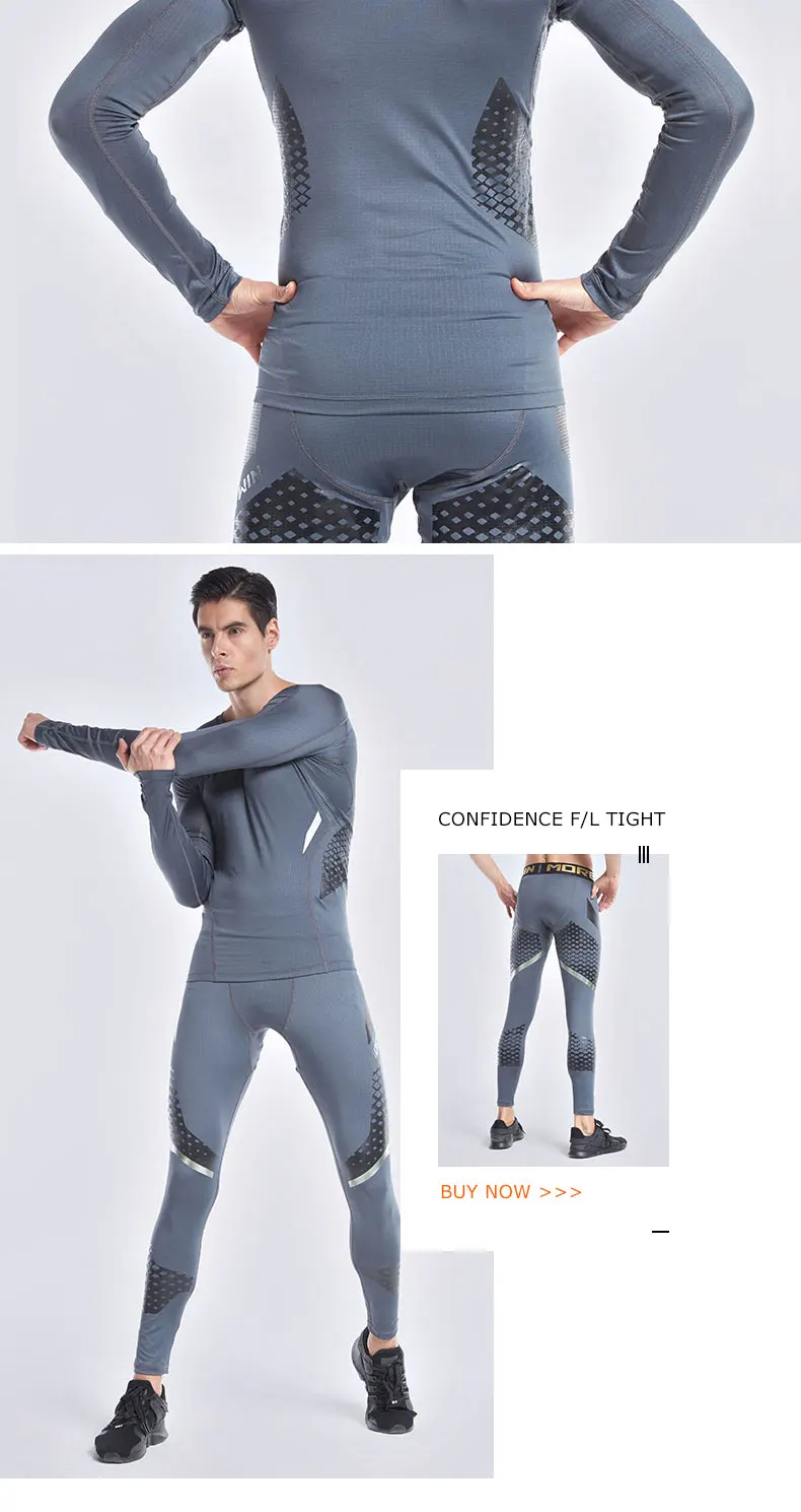 VANSYDICAL Quick Dry Running T-shirts Men Compression Shirts Men\'s Long Sleeve Screen Printing Shirt for Outdoor Fitness Tops XL 26
