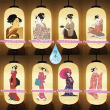 Японский ПВХ водонепроницаемый фонарь подвесной Сакура красота женщина открытый магазин Ресторан Декор