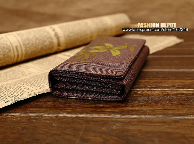 High Quality Canvas Purse Long style Large Capacity with Zipper  (4)