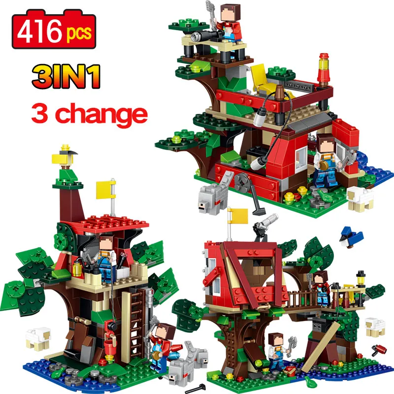 

MY World Building Blocks Compatible legoINGLY Forest House Bricks Blocks Enlighten Toys For Kids Toys for kids toy for children