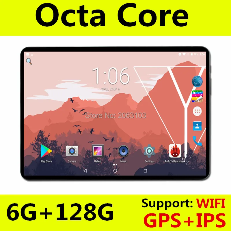 

BOBARRY 10 Inch Tablet PC 6GB RAM 128GB ROM Octa Core 3G 4G LTE FDD Android 8.0 OS PC Tablets 10.1" IPS Screen Support GPS