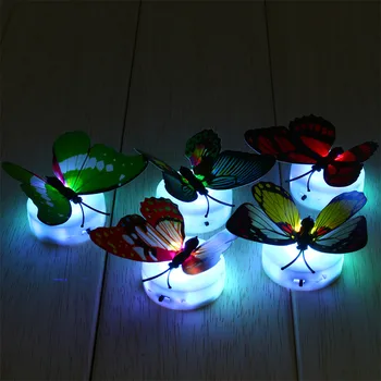 

4pcs/lot 7 Color Changing Beautiful Cute Butterfly LED Night Light Baby Kids Room Wall Light Lamp Lamparas Luminarias Lampe
