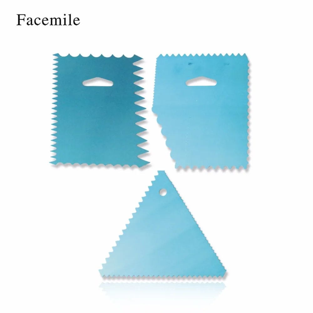 

3Pcs Aluminum Alloy Cake Scraper Smoother Cutter Set Fondant Cake Pizza Side Decorating Icing Sugarcraft Scraper Cutter 52096
