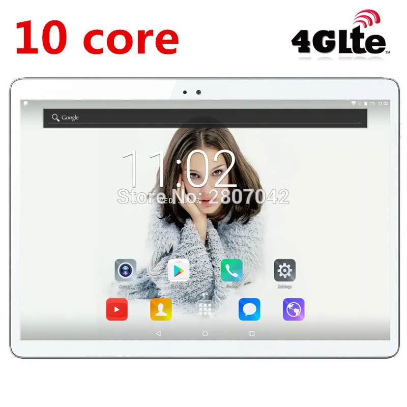 Новые T100 10 дюймов 1920*1200 ips экран 4 г LTE Android 7,0 10,1 tablet pc 10 core 4 ГБ оперативная память 64 ГБ Встроенная память 8MP Камера Планшеты телефон