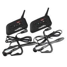 2 unids V6 BT Interfono Intercomunicador Bluetooth Headset Inalámbrico Juego de Fútbol Árbitro Juez Bicicleta Conferencia de música Estéreo