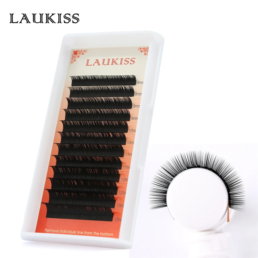 

12Rows Eyelash Extension Natural False Lashes Faux Mink Professional Quality Eye Lash Extensions Material for Eye Lash Extension