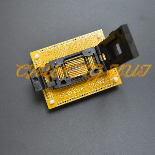 

QFP80 test socket TQFP80 LQFP80 IC51-0804-566 IC TEST SOCKET With PCB board Pitch=0.8mm Size=14.8x21.8mm 18.8x23.8mm